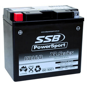 SSB AGM Motorcycle Battery - YB16-B