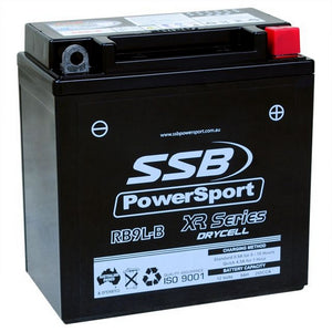 MOTORCYCLE AND POWERSPORTS BATTERY (YB9L-B) AGM 12V 9AH 200CCA BY SSB HIGH PERFORMANCE