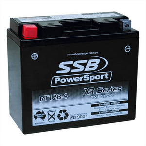 SSB RT12B-4 XR Series AGM Motorcycle Battery - YT12B-4 YT12B-BS