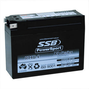 SSB RT4B-4 XR Series AGM Motorcycle Battery - YT4B-BS