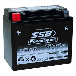 SSB RTX12-BS XR Series AGM Motorcycle Battery - YTX12-BS