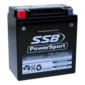 SSB RTX16-BS XR Series AGM Motorcycle Battery - YTX16-BS
