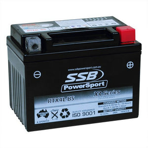 SSB RTX4L-BS XR Series AGM Motorcycle Battery - YTX4L-BS