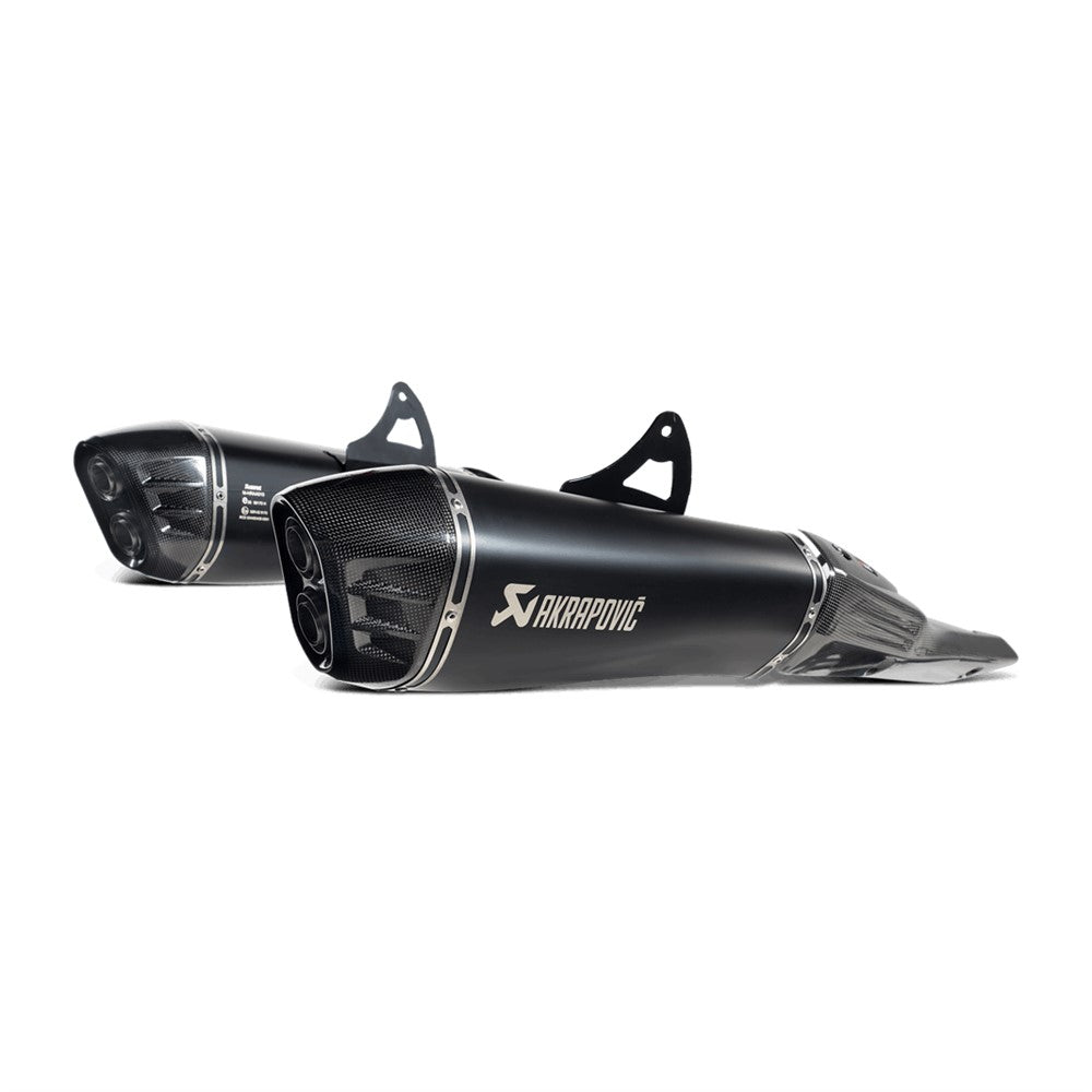 Akrapovic Titanium Black Slip On Mufflers - Suzuki GSX-1300R