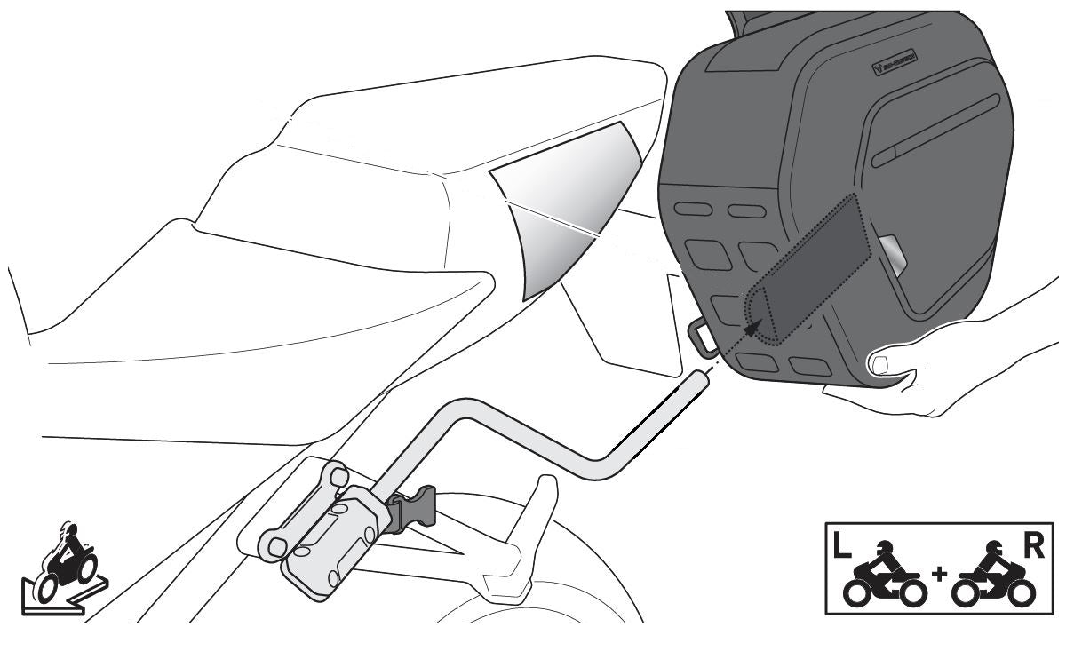 SW Motech Blaze Pannier Mounts -  Honda CBR1000RR FIREBLADE